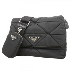 Prada Shoulder Bag Nylon Black Women's